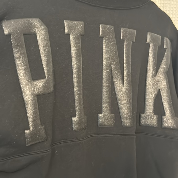 Black vneck cotton sweatshirt - Picture 2 of 5